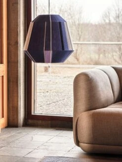 HAY Abat-jour Bonbon 500, Tons Bleus 9 HAY Abat-jour Bonbon 500, Tons Bleus -Hay Magasin Bonbon Shade 500 blue tones Quilton Linen Grid adriatic blue