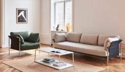 HAY Canapé Can, 3 places, Ruskin 05 - toile Noire - cadre En Chrome 7 HAY Canapé Can, 3 places, Ruskin 05 - toile Noire - cadre En Chrome -Hay Magasin CAN 1 Seater Steelcut 975 chrome frame black canvas CAN 3 Seater Ruskin 05 chrome frame black canvas Eiffel Coffee Table