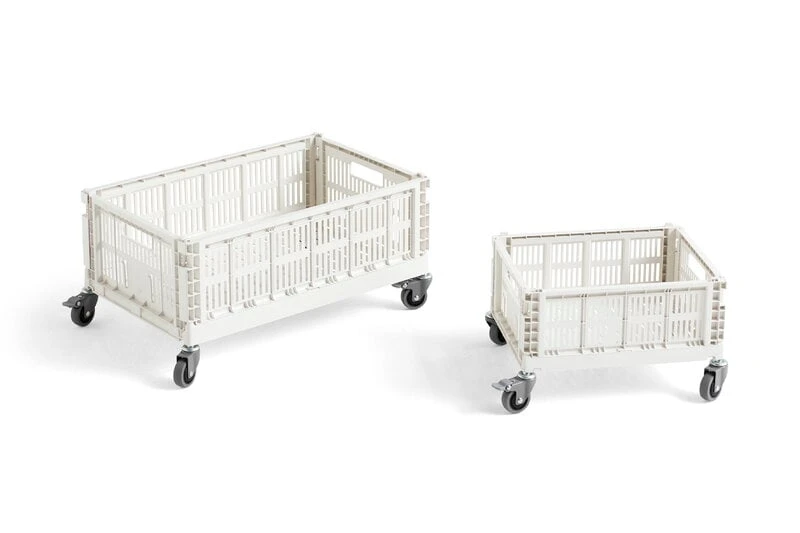 HAY Colour Crate, S, Plastique Recyclé, Blanc Cassé 2 HAY Colour Crate, S, Plastique Recyclé, Blanc Cassé – Image 2