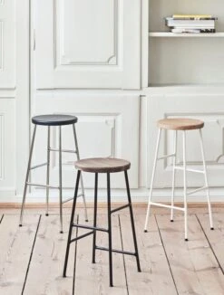 HAY Tabouret De Bar Cornet, Haut, Blanc Crème - Chêne Huilé -Hay Magasin Cornet Bar Stool