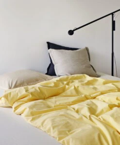 HAY Coussin Plica, Planar, Marine 5 HAY Coussin Plica, Planar, Marine -Hay Magasin Duo Bed Linen golden yellow Plica Tint natural Fifty Fifty Floor black