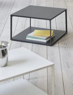 HAY Table Basse Eiffel, Carrée, 65 X 65 cm, Noir -Hay Magasin Eiffel Coffee Table square ink black Rectangular warm sand