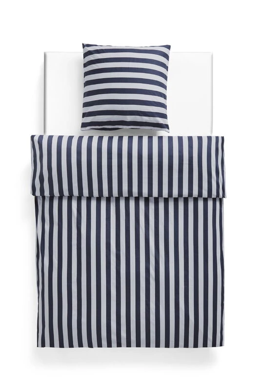 HAY Taie D’oreiller Été, Bleu Minuit - gris Clair 2 HAY Taie D’oreiller Été, Bleu Minuit - gris Clair – Image 2