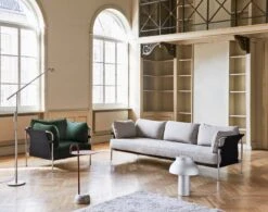 HAY Canapé Can, 3 places, Ruskin 05 - toile Noire - cadre En Chrome 9 HAY Canapé Can, 3 places, Ruskin 05 - toile Noire - cadre En Chrome -Hay Magasin Fifty Fifty Floor Lamp ash grey Bowler mocca PC Table Lamp aluminum CAN 1 Seater Steelcut 975 black canvas chrome frame CAN 3 Seater Ruskin 33 black canvas chrome frame