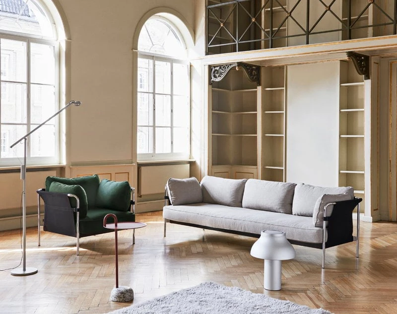 HAY Canapé Can, 3 places, Ruskin 05 - toile Noire - cadre En Chrome 5 HAY Canapé Can, 3 places, Ruskin 05 - toile Noire - cadre En Chrome – Image 5