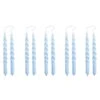 HAY Bougies Mini Swirl, 10 pièces, Bleu Clair