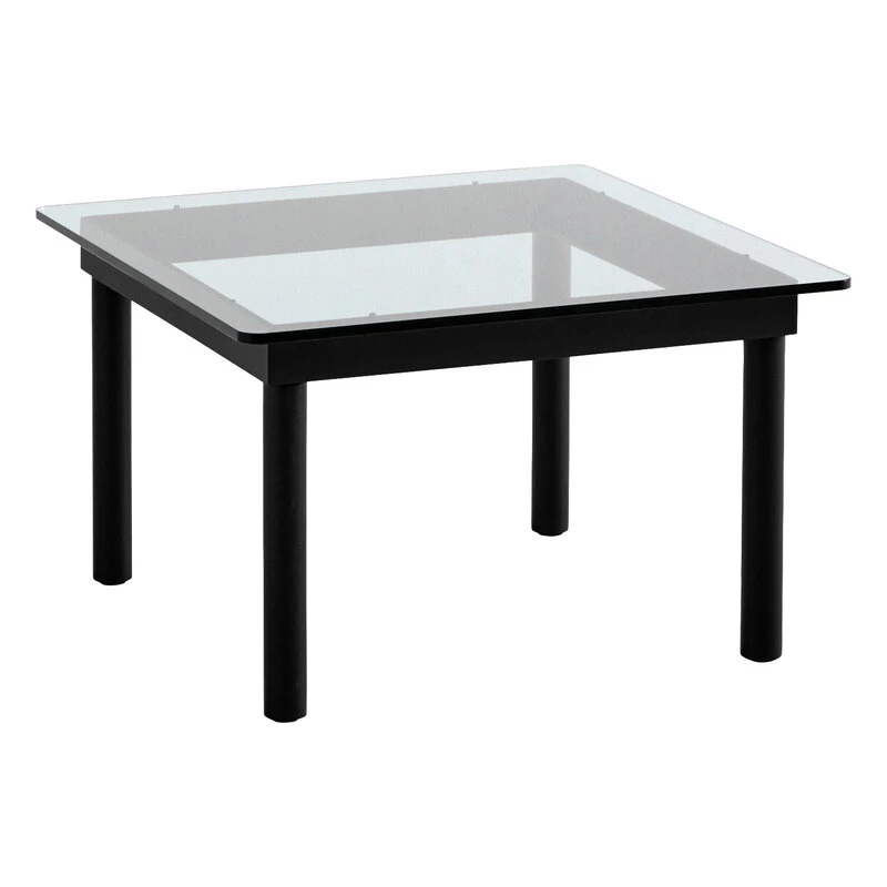HAY Table Kofi 60 x 60 cm, Chêne Laqué Noir - verre Transparent 1 HAY Table Kofi 60 x 60 cm, Chêne Laqué Noir - verre Transparent