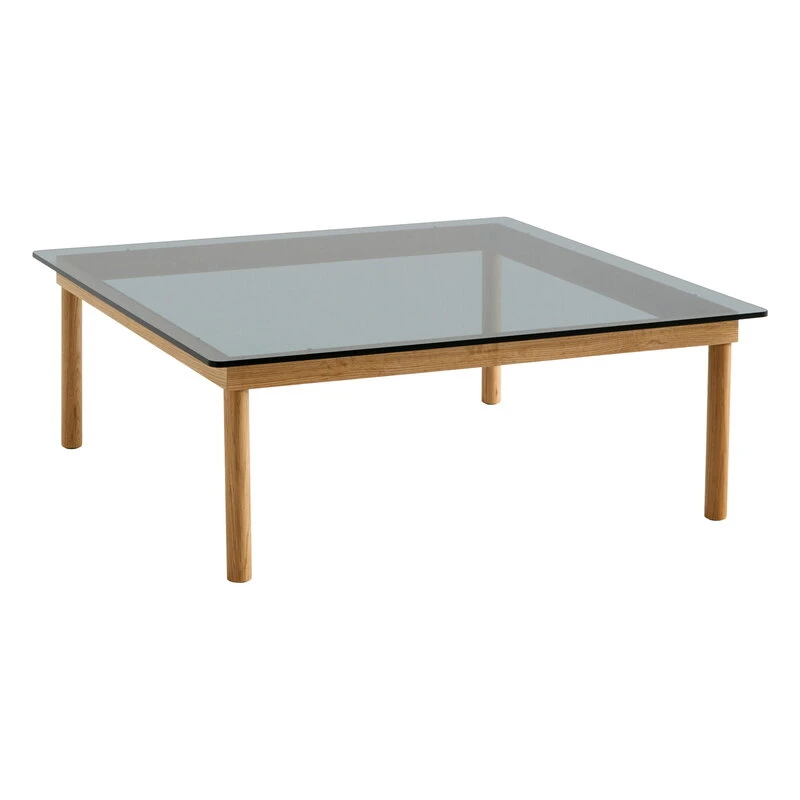HAY Table Kofi 100 X 100 cm, Chêne Laqué - Verre Gris 1 HAY Table Kofi 100 X 100 cm, Chêne Laqué - Verre Gris