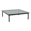 HAY Table Kofi 120 X 120 Cm, Chêne Laqué Noir - Verre Gris