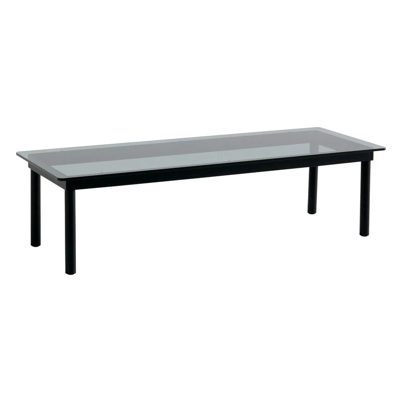 HAY Table Kofi 140 X 50 Cm, Chêne Laqué Noir - Verre Gris 1 HAY Table Kofi 140 X 50 Cm, Chêne Laqué Noir - Verre Gris