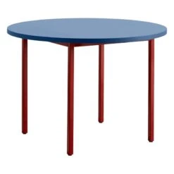 HAY Table Two-Colour, 105 Cm, Rouge Marron - Bleu