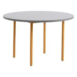 HAY Table Two-Colour, 120 Cm, Ocre - Gris Clair