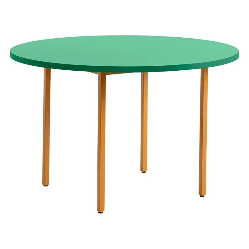 HAY Table Two-Colour, 120 Cm, Ocre - Vert Menthe 1 HAY Table Two-Colour, 120 Cm, Ocre - Vert Menthe