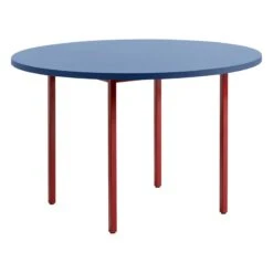 HAY Table Two-Colour, 120 Cm, Rouge Marron - Bleu