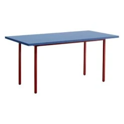 HAY Table Two-Colour, 160 X 82 Cm, Rouge Marron - Bleu