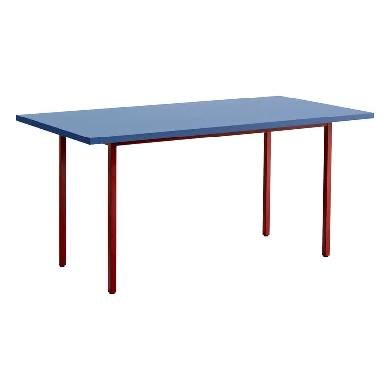HAY Table Two-Colour, 160 X 82 Cm, Rouge Marron - Bleu 1 HAY Table Two-Colour, 160 X 82 Cm, Rouge Marron - Bleu