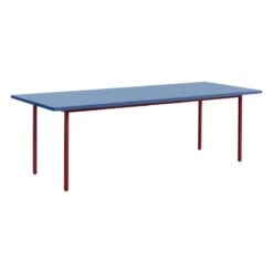 HAY Table Two-Colour, 240 X 90 Cm, Rouge Marron - Bleu