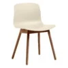 HAY Chaise About A Chair AAC12 Eco, Noyer Laqué - blanc Crème
