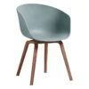 HAY Chaise About A Chair AAC22, Noyer Laqué - dusty Blue