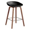 HAY Tabouret About A Stool AAS32 Eco, 65 cm, Noyer Laqué - noir