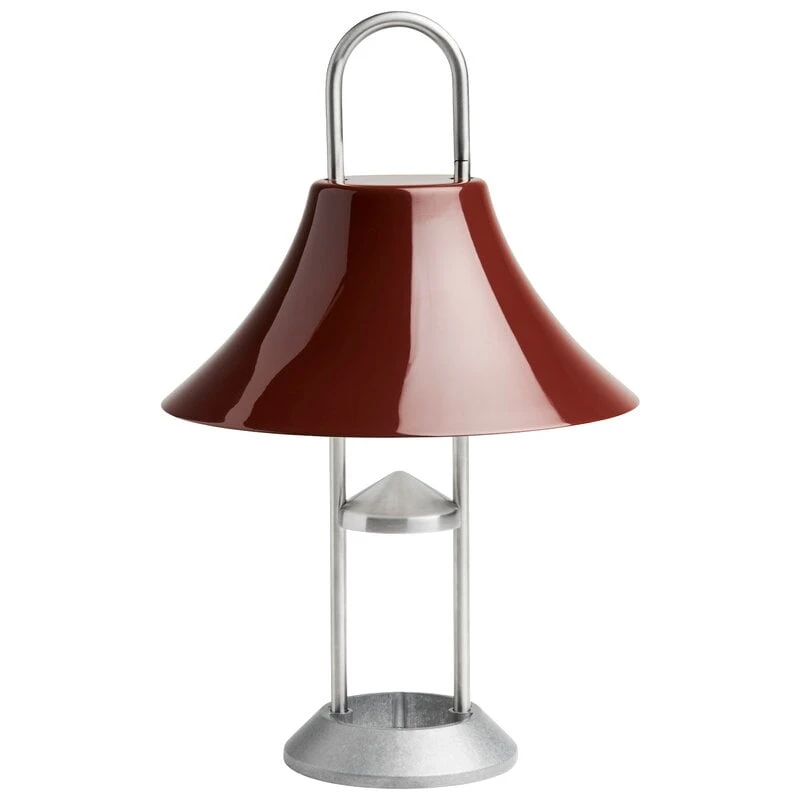 HAY Lampe De Table Portable Mousqueton, Oxyde De Fer Rouge 1 HAY Lampe De Table Portable Mousqueton, Oxyde De Fer Rouge