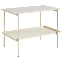 HAY Table D’appoint Rebar, 75 x 44 cm, Albâtre - marbre Beige
