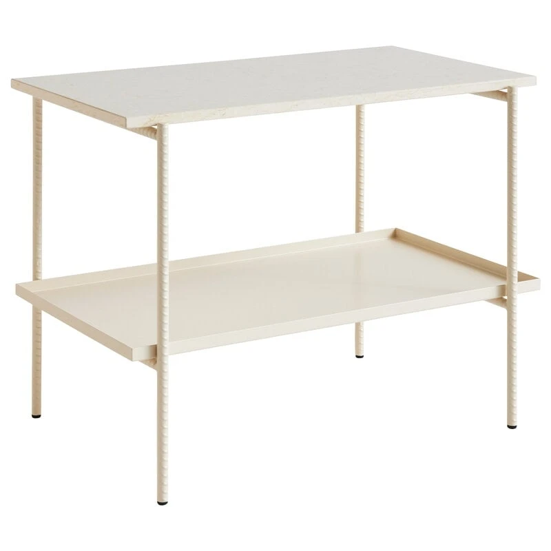 HAY Table D’appoint Rebar, 75 x 44 cm, Albâtre - marbre Beige 1 HAY Table D’appoint Rebar, 75 x 44 cm, Albâtre - marbre Beige