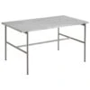 HAY Table Basse Rebar 80 x 49 cm, Gris Fossile - Marbre Gris
