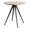 HAY Table Pyramid Café 21, 70 cm, Noir - Chêne Laqué Mat
