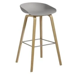 HAY About A Stool AAS32, 74 cm, Chêne Savonné - gris