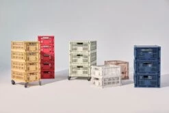 HAY Couvercle Colour Crate, L, Bleu Foncé -Hay Magasin HAY Colour Crate Lid HAY Colour Crate Wheels