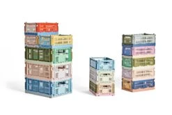 HAY Colour Crate Mix, M, Plastique Recyclé, Bleu Ciel 6 HAY Colour Crate Mix, M, Plastique Recyclé, Bleu Ciel -Hay Magasin HAY Colour Crate Mix Family 03 9