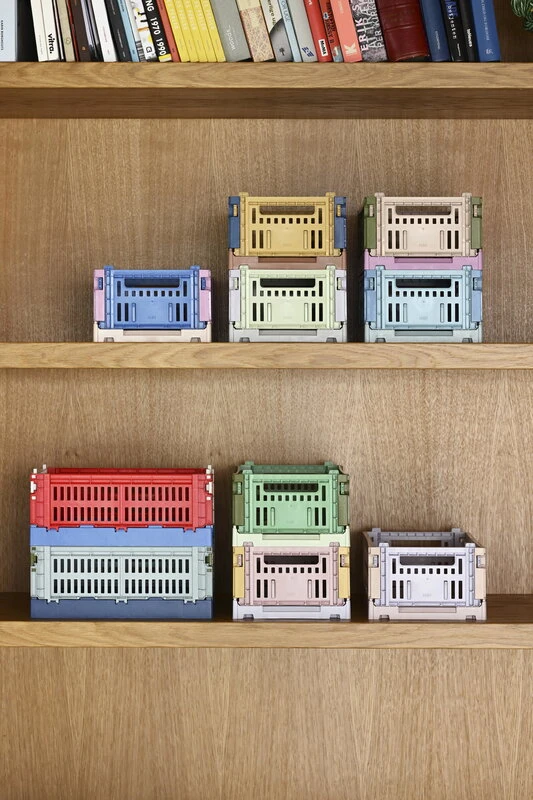 HAY Colour Crate Mix, S, Plastique Recyclé, Bleu Ciel 5 HAY Colour Crate Mix, S, Plastique Recyclé, Bleu Ciel – Image 5