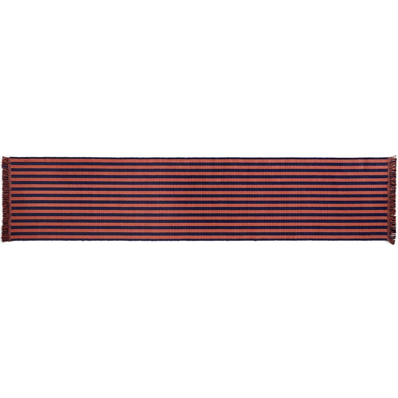HAY Tapis Stripes And Stripes, 65 X 300 cm, Navy Cacao 1 HAY Tapis Stripes And Stripes, 65 X 300 cm, Navy Cacao