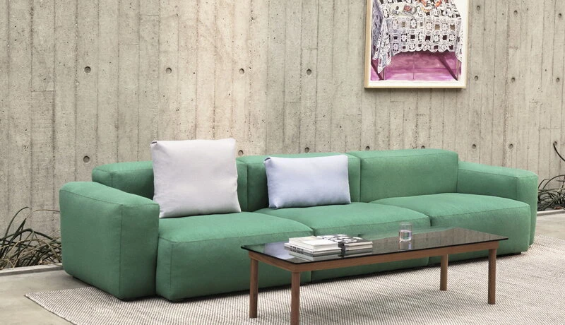 HAY Table Kofi 140 X 50 Cm, Noyer Laqué - Verre Gris 2 HAY Table Kofi 140 X 50 Cm, Noyer Laqué - Verre Gris – Image 2