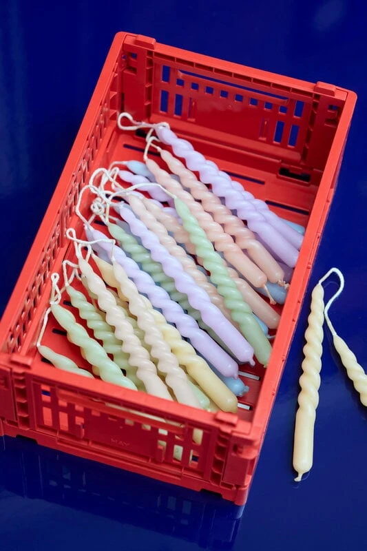 HAY Bougies Mini Swirl, 10 pièces, Rose Clair 2 HAY Bougies Mini Swirl, 10 pièces, Rose Clair – Image 2