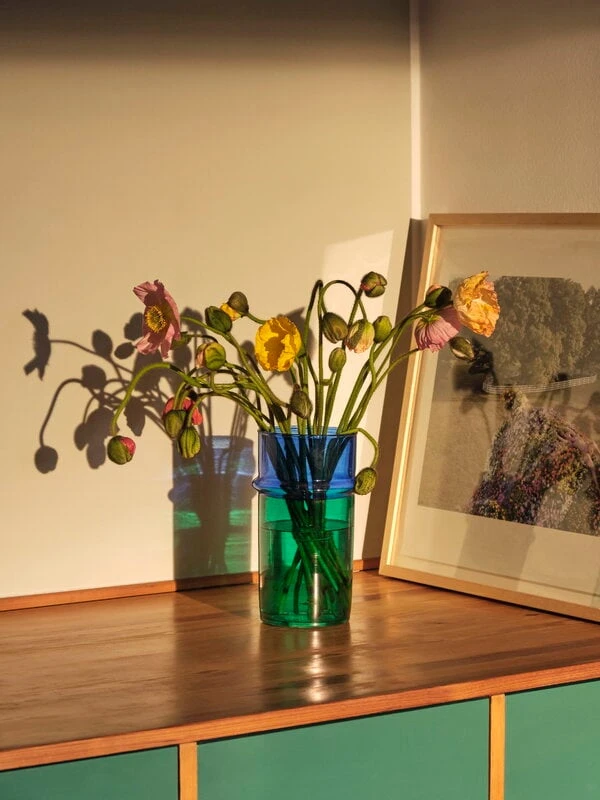 HAY Vase Moroccan, L, Bleu - Vert 3 HAY Vase Moroccan, L, Bleu - Vert – Image 3