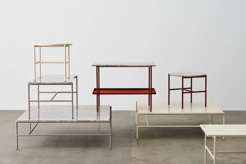 HAY Table Basse Rebar 80 x 49 cm, Gris Fossile - Marbre Gris 3 HAY Table Basse Rebar 80 x 49 cm, Gris Fossile - Marbre Gris – Image 3