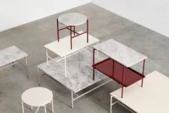 HAY Table D’appoint Rebar, 75 x 44 cm, Albâtre - marbre Beige 9 HAY Table D’appoint Rebar, 75 x 44 cm, Albâtre - marbre Beige -Hay Magasin Rebar Coffee Table family 02 1