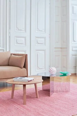 HAY Canapé Silhouette 3 Places, Linara 142/Silk Cognac - Chêne Huilé -Hay Magasin Silhouette Sofa Linara 142 Slit Table Mirror Bella Coffee Table Oiled Oak 1