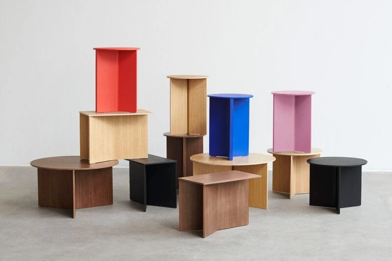 HAY Table Slit Wood, 35 cm, Modèle Haut, Candy Red 3 HAY Table Slit Wood, 35 cm, Modèle Haut, Candy Red – Image 3