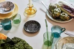 HAY Bougeoir Flare, Jaune 9 HAY Bougeoir Flare, Jaune -Hay Magasin Soft Ice Sip swirl Flare yellow Enamel Dish sprinkle black