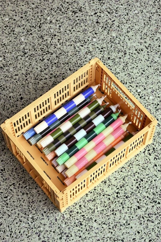 HAY Bougies Stripe, Lot De 4, Bleu 3 HAY Bougies Stripe, Lot De 4, Bleu – Image 3