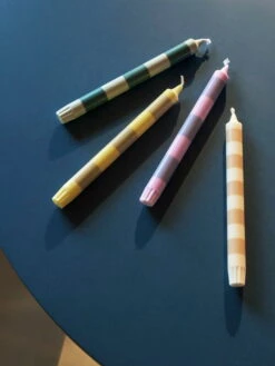 HAY Bougie Stripe, Lot De 4, Douce -Hay Magasin Stripe Candle douce