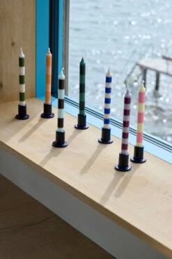 HAY Bougie Stripe, Lot De 4, Douce -Hay Magasin Stripe Candle family 3