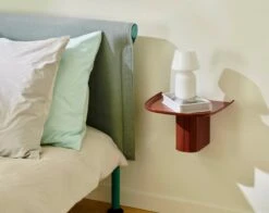 HAY Lit Tamoto, 160 x 200 cm, Turquoise Menthe - Linara 499 11 HAY Lit Tamoto, 160 x 200 cm, Turquoise Menthe - Linara 499 -Hay Magasin Tamoto Bed Linara 499 headboard mint turquoise powder coated frame Korpus Shelf S brick red Apollo Portable 1