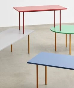 HAY Table Two-Colour, 160 X 82 Cm, Ocre - Gris Clair -Hay Magasin Two Colour Booklet 26 2