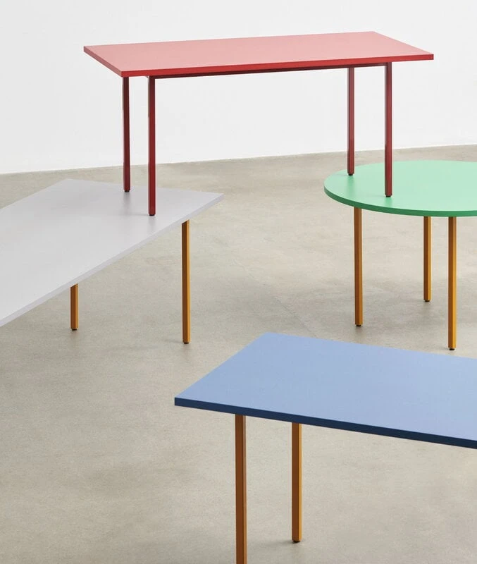 HAY Table Two-Colour, 160 X 82 Cm, Ocre - Bleu 2 HAY Table Two-Colour, 160 X 82 Cm, Ocre - Bleu – Image 2