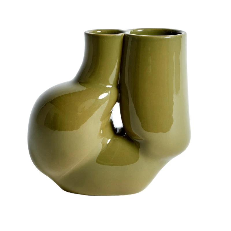HAY Vase W&S Chubby, Vert Olive 1 HAY Vase W&S Chubby, Vert Olive