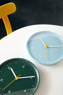HAY Wall Clock, Vert 11 HAY Wall Clock, Vert -Hay Magasin Wall Clock dark green light blue Studio Visit